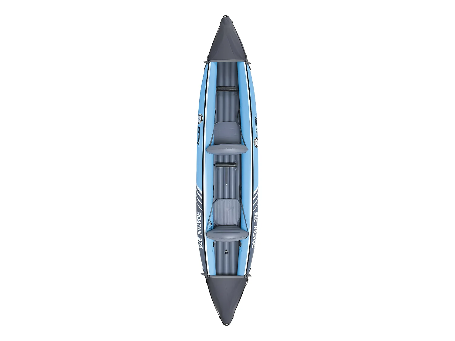 Kayak gonfiabile Zray Roatan 2 posti 100% PVC Pompa a pedale + 2 pagaie - Max 160kg -376x77cm (148 "x30") - Blu