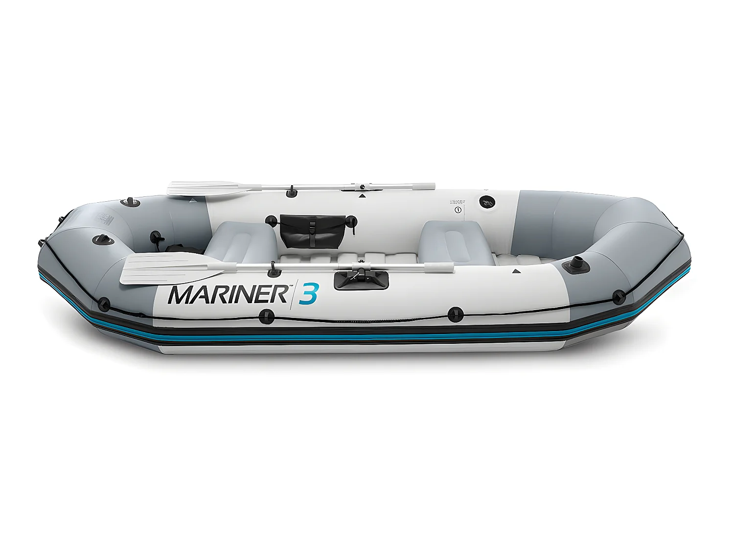 Kit bateau gonflable 3 places Mariner 3 avec rames et gonfleur - Intex