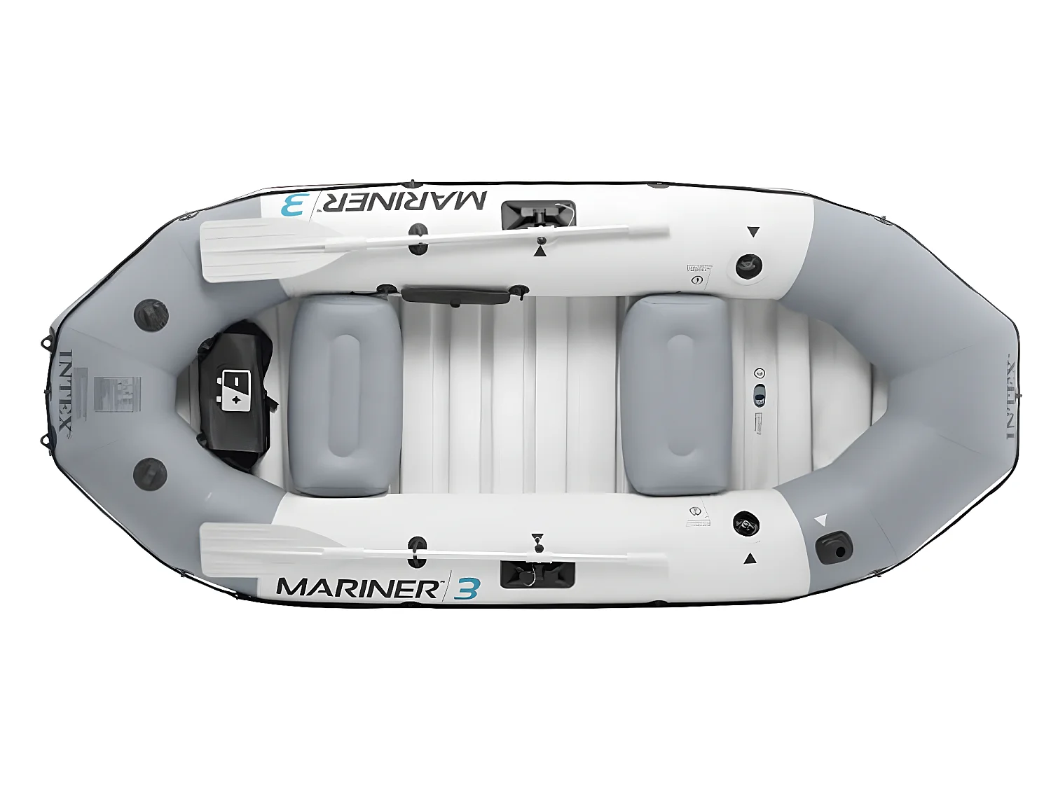 Kit bateau gonflable 3 places Mariner 3 avec rames et gonfleur - Intex