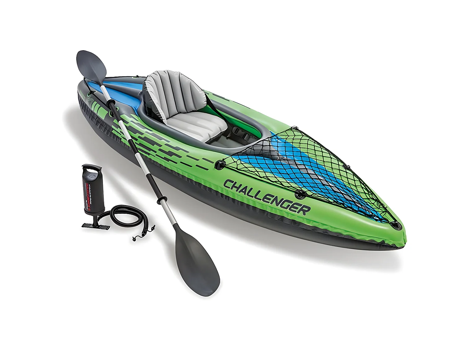 Kit kayak gonflable 1 place Challenger K1 avec rame et gonfleur - Intex