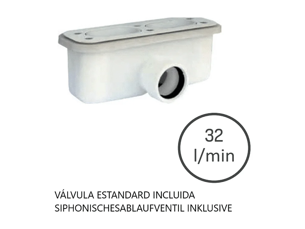 Plato de ducha resina LYRA grafito  75x140cm