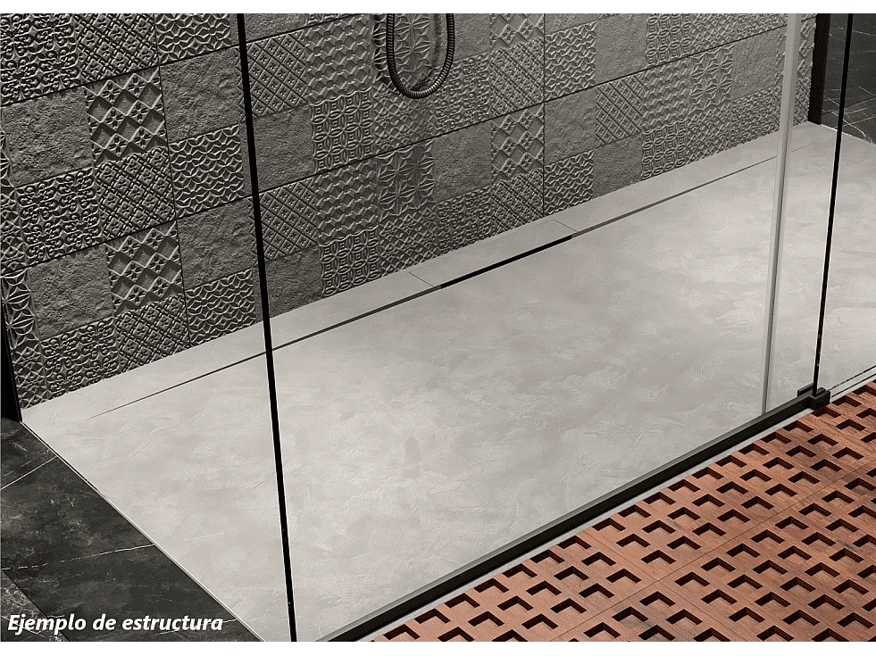 Plato de ducha resina LYRA GRIS  100x180cm