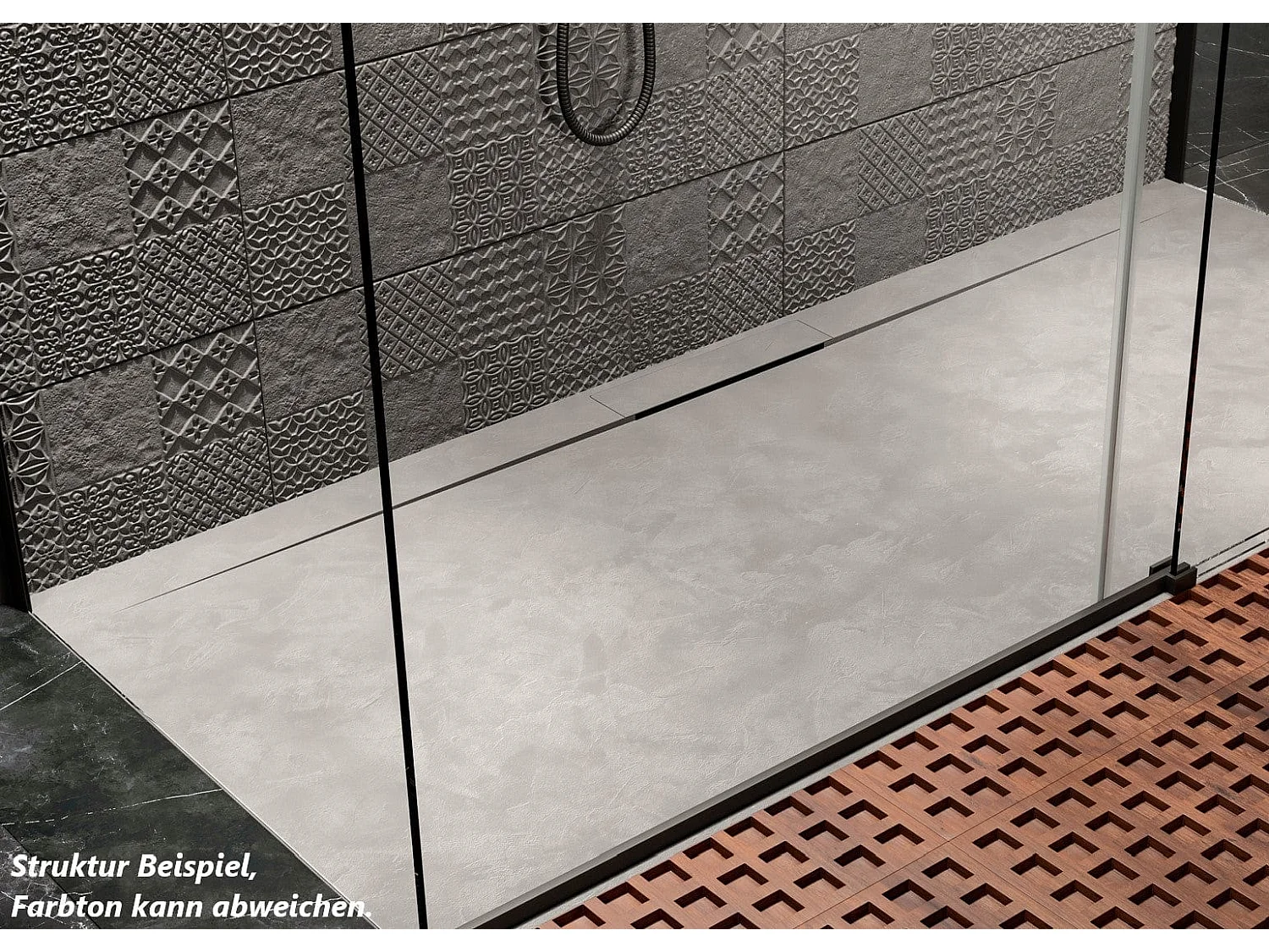 Plato de ducha resina LYRA gris  100x180cm