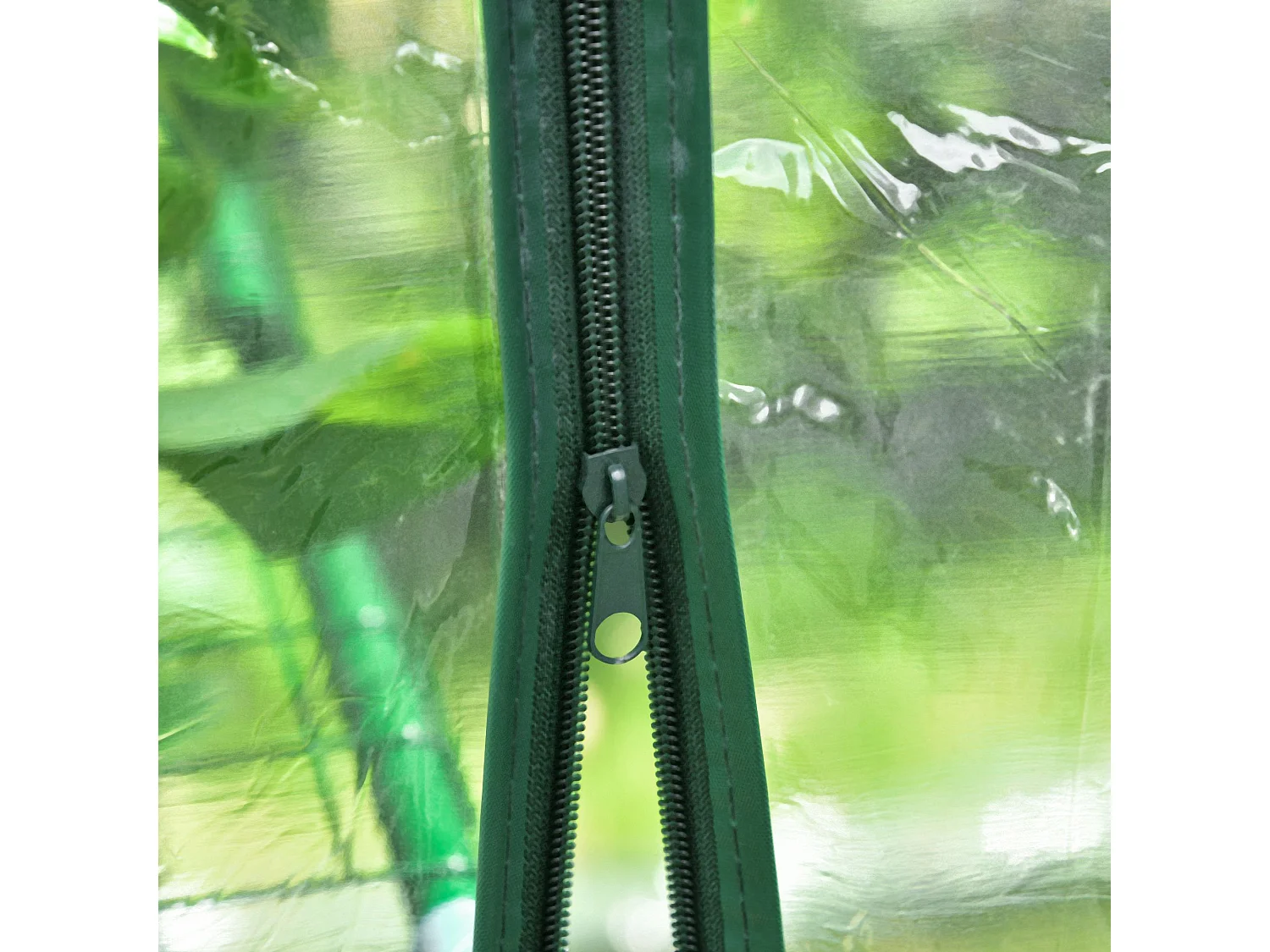 Serre de jardin balcon terrasse 4 étagères 143L x 143l x 195H cm acier PVC imperméable anti-UV transparent vert