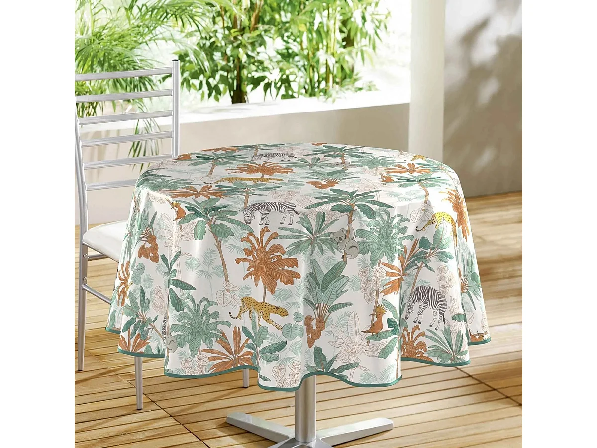 Nappe ronde Aventura animaux de la foret