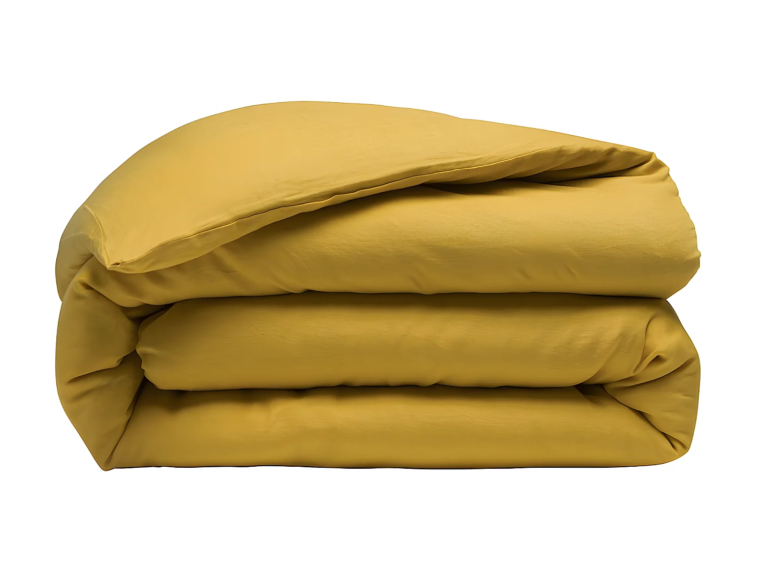 Housse de couette lin lave 260 x 240 cm Jaune curry