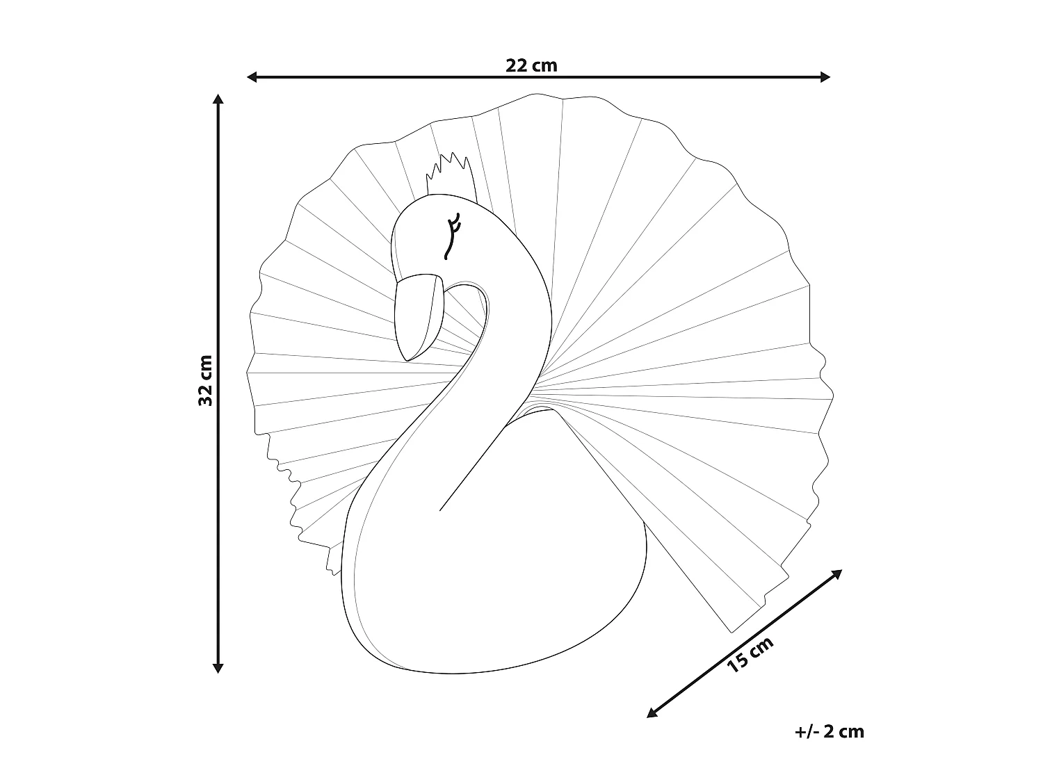 Décoration murale pour enfants Cygne ODETTA Coton 32 cm Blanc