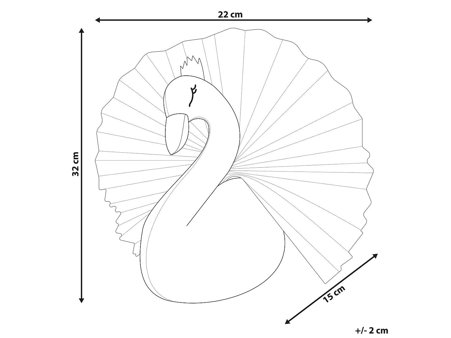 Décoration murale pour enfants Cygne ODETTA Coton 32 cm Blanc