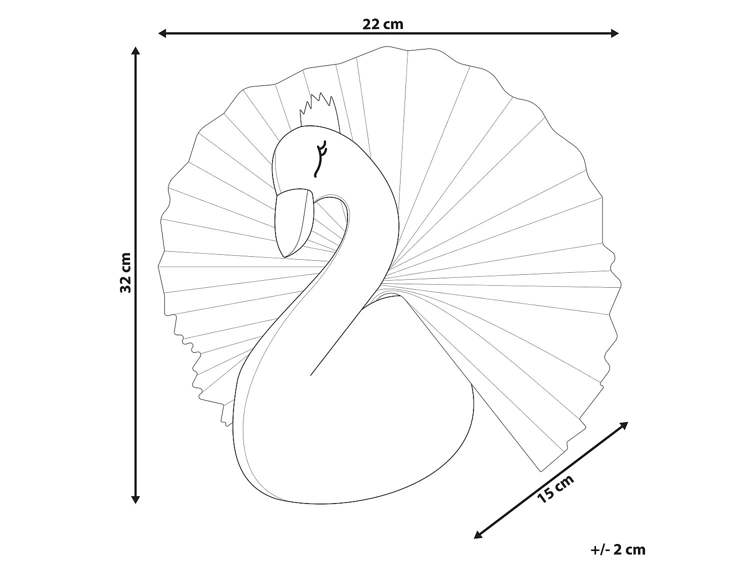 Wanddecoratie voor kinderen ODETTA Katoen 32 cm Wit