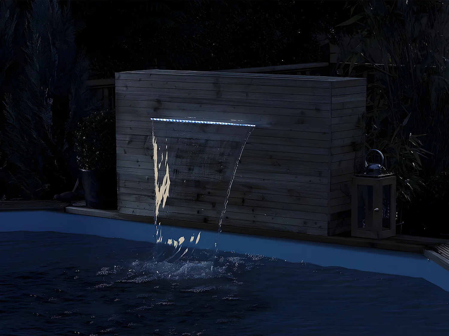 Cascade de piscine Niagara 35 LED transparente 60 cm - Ubbink