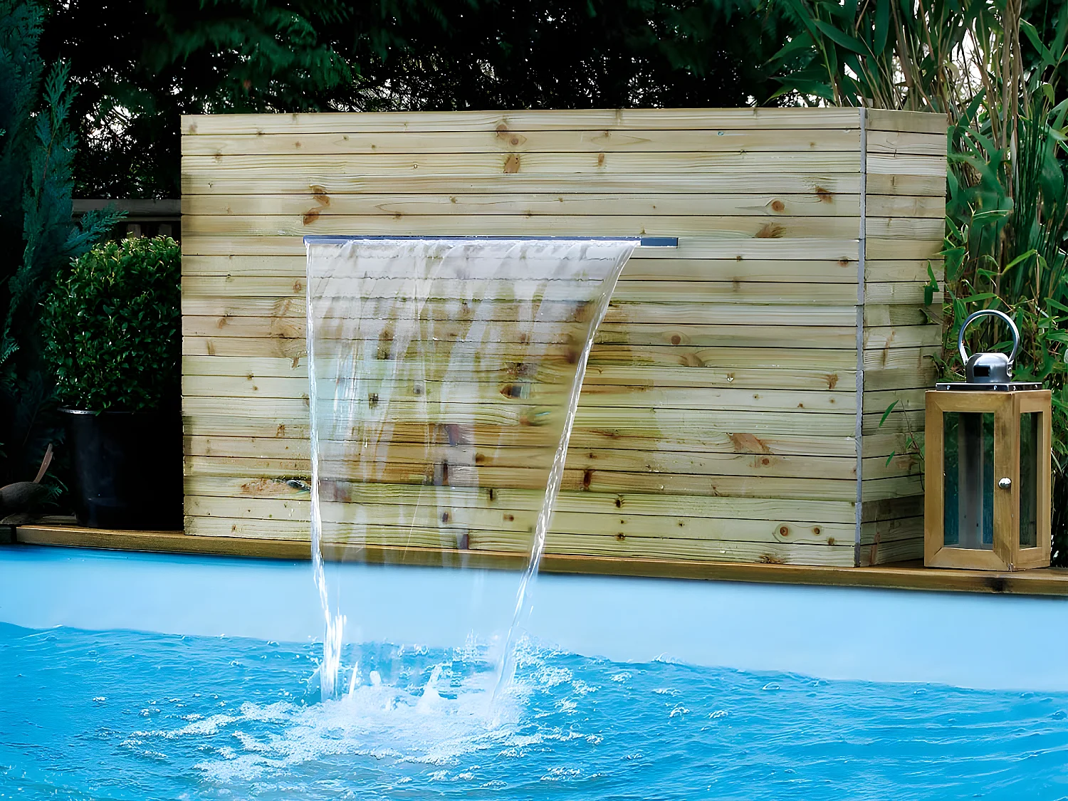 Cascade de piscine Niagara 35 LED transparente 60 cm - Ubbink