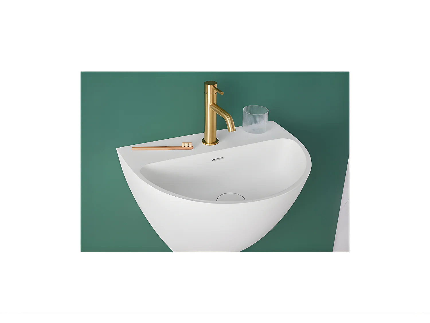 Waschbecken hängend - Solid Surface KALIYA