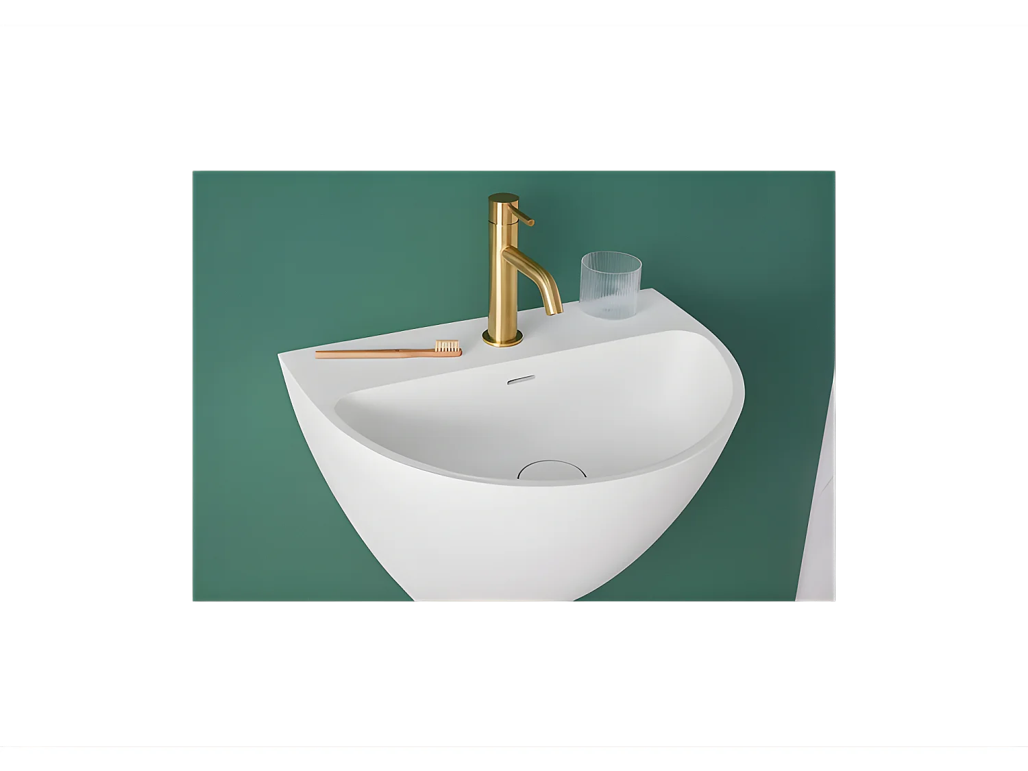 Waschbecken hängend - Solid Surface KALIYA