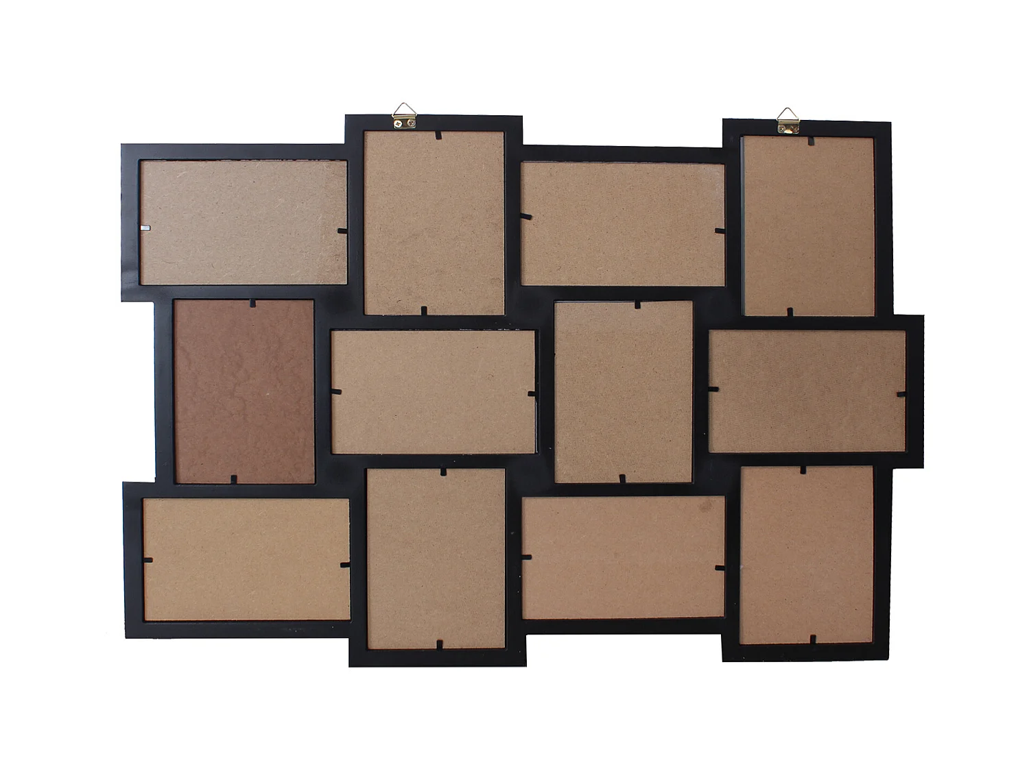Cadre Photo Collage Rectangle 12 Imagerie Bois Noir 47x60x1,2