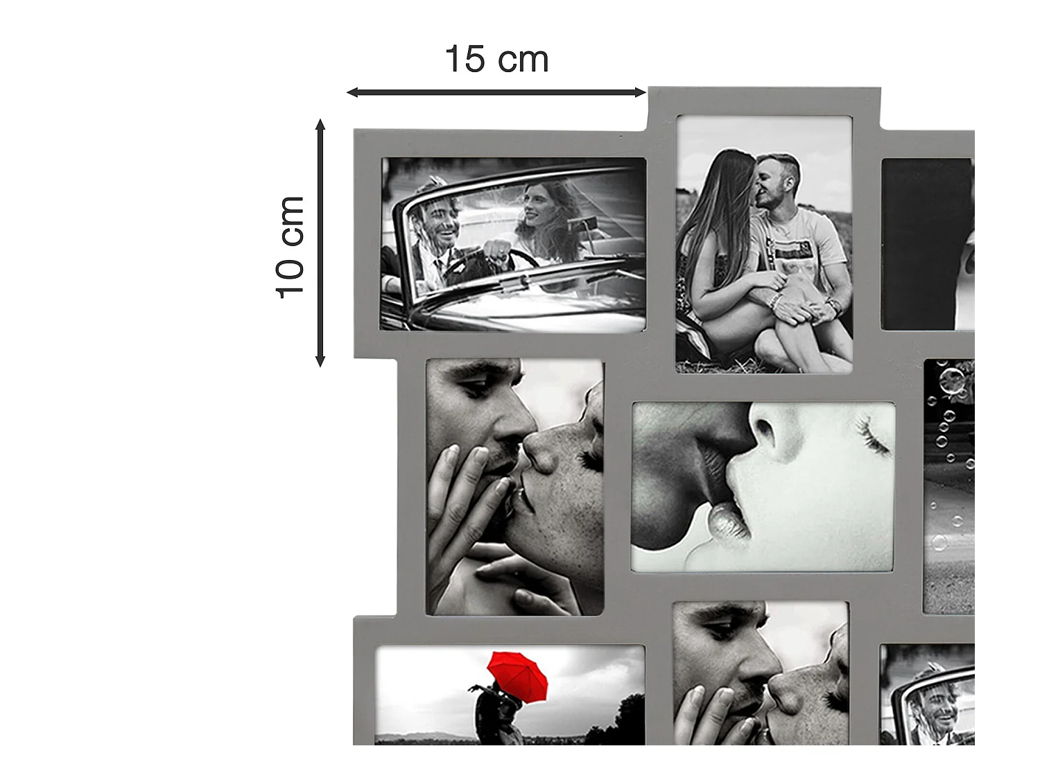 Cornice Multifoto Portafoto Collage 12 Foto 10x15 Mdf 47x60x1,2