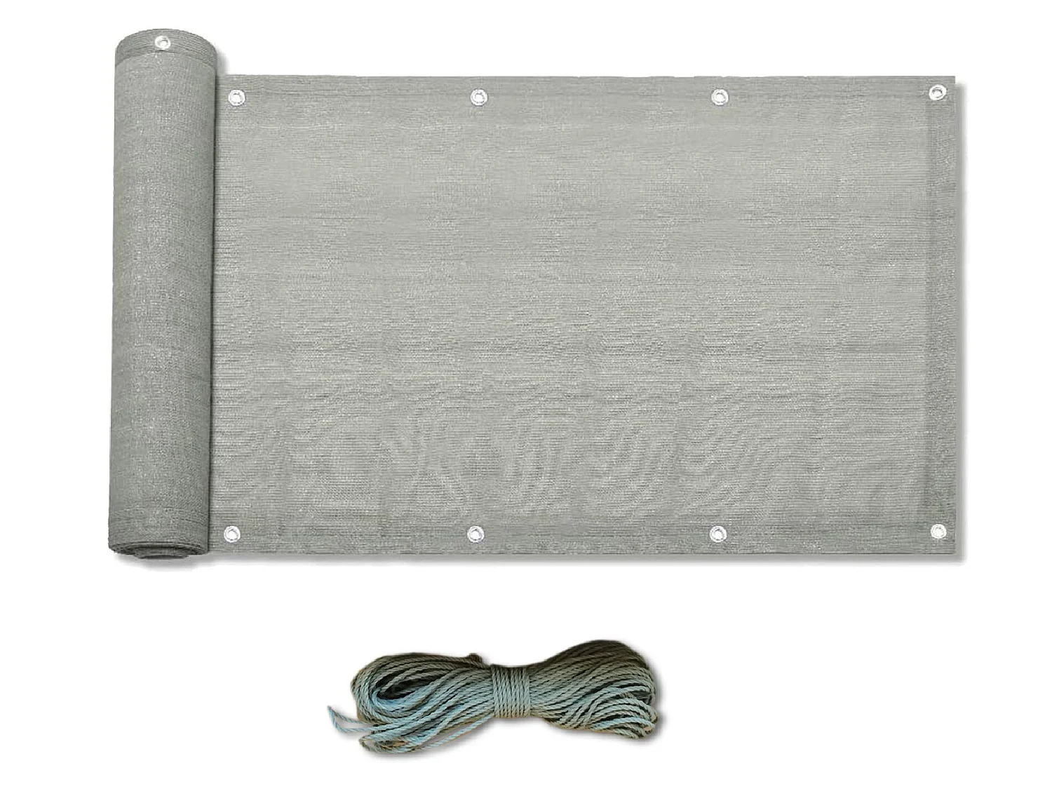 Quebra de vento Ecrã de varanda Polietileno tonalidade cinzento Privacidade 0,9x5