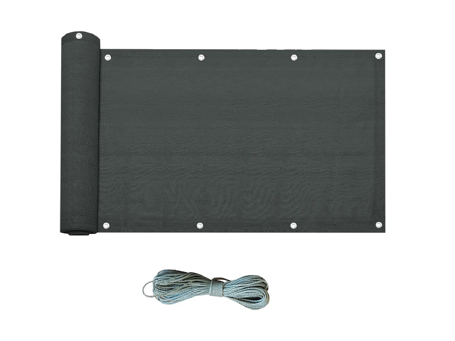 Frangivista Parasole Ringhiera Polietilene Grigio Antracite 0,9x5