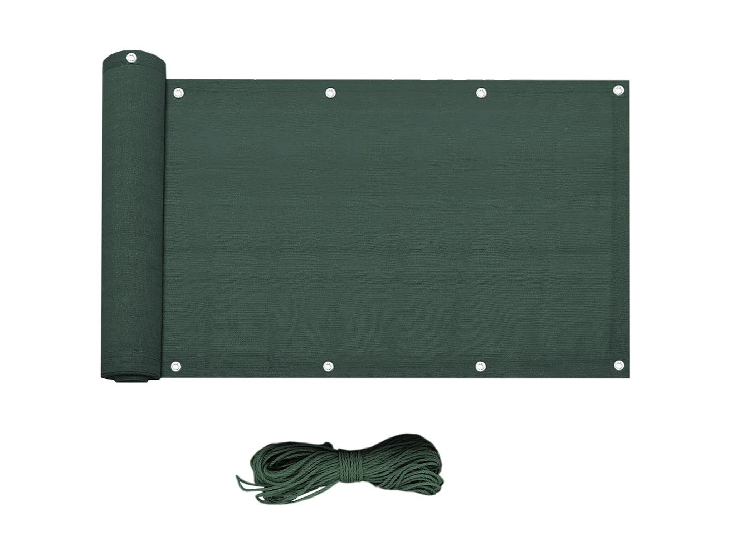 Pantalla Pe Privacidad Barandilla De Balcón Hdpe Verde 0.75x6