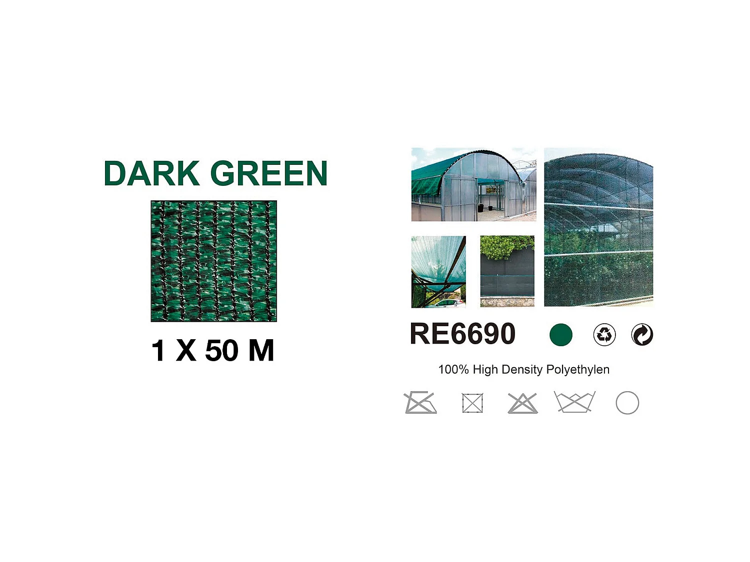 Telo ombreggiante Oscurante 90% Frangivento Frangivista Verde Esterno 1x50 mt