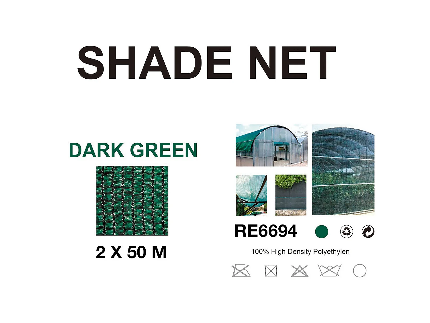 Telo Ombreggiante Frangivista Frangivento Verde da 2x50 mt per Esterno Ombra 90%