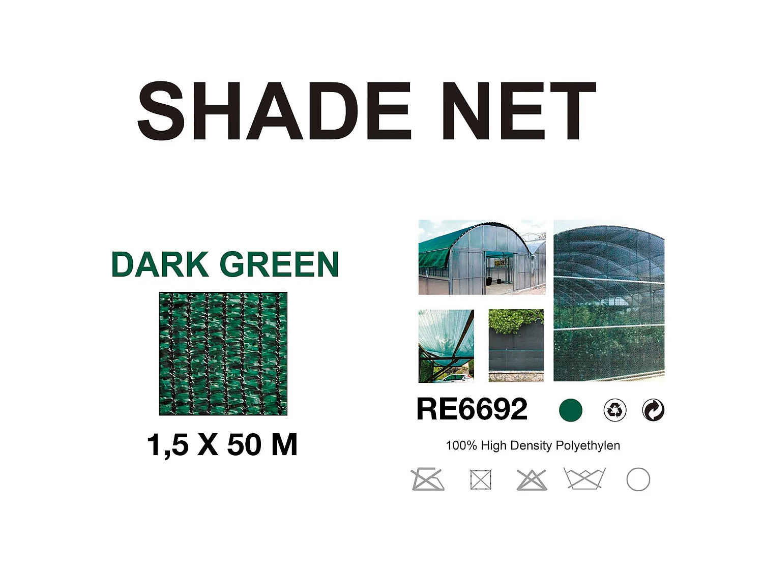 Telo Rete ombreggiante Ombra 90% Frangivista Verde da Giardino 1,5x50 mt