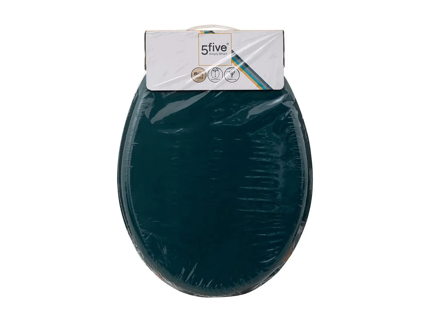 Abattant WC standard en Bois Bleu pétrole