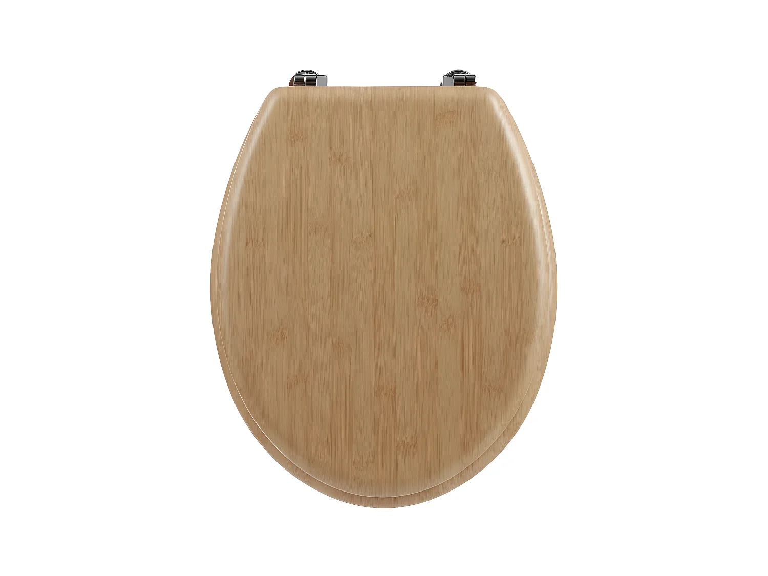 Abattant WC standard en Bois effet Bambou et charnières en Zinc