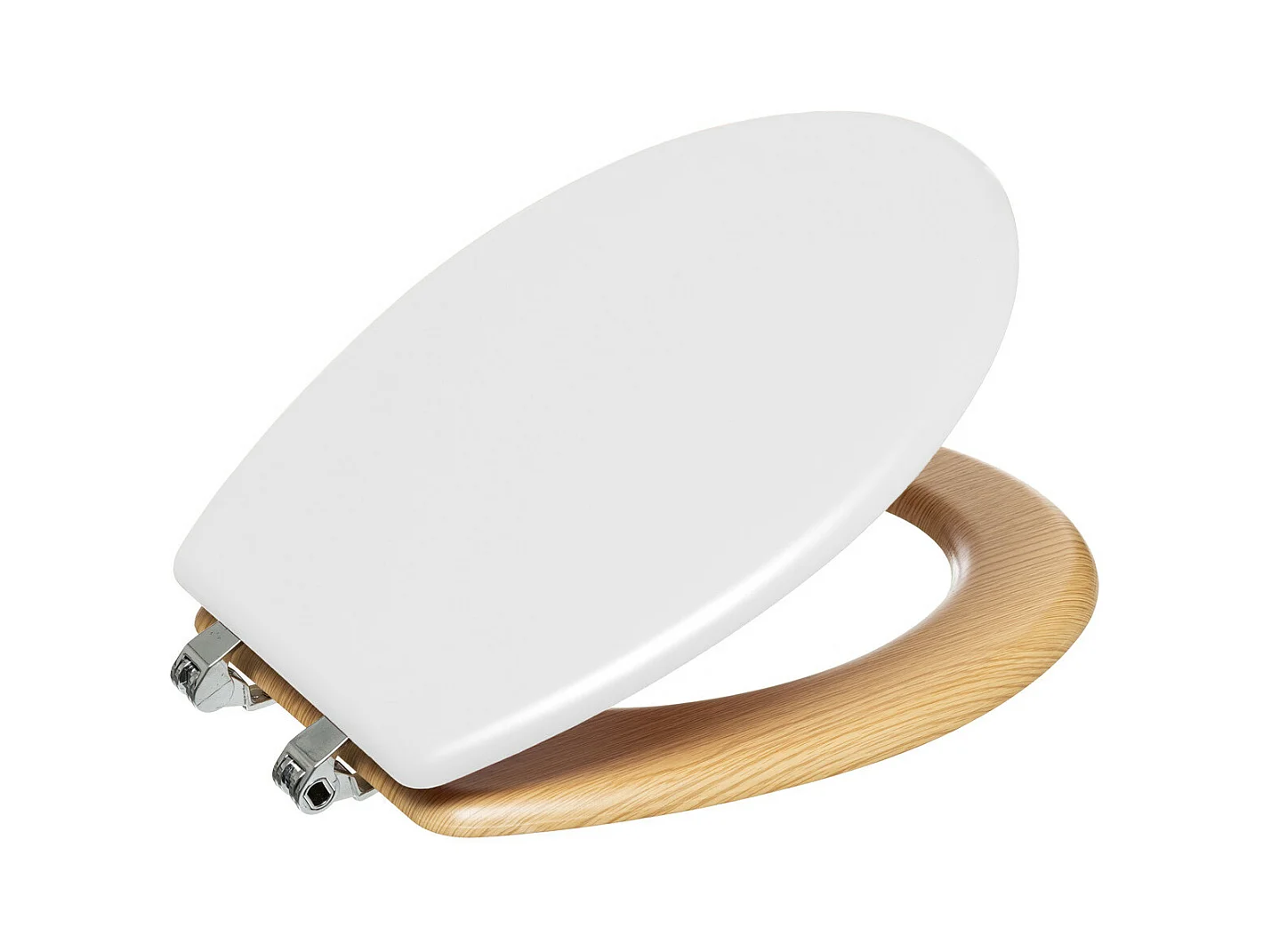 Abattant WC en Bois Blanc et Naturel