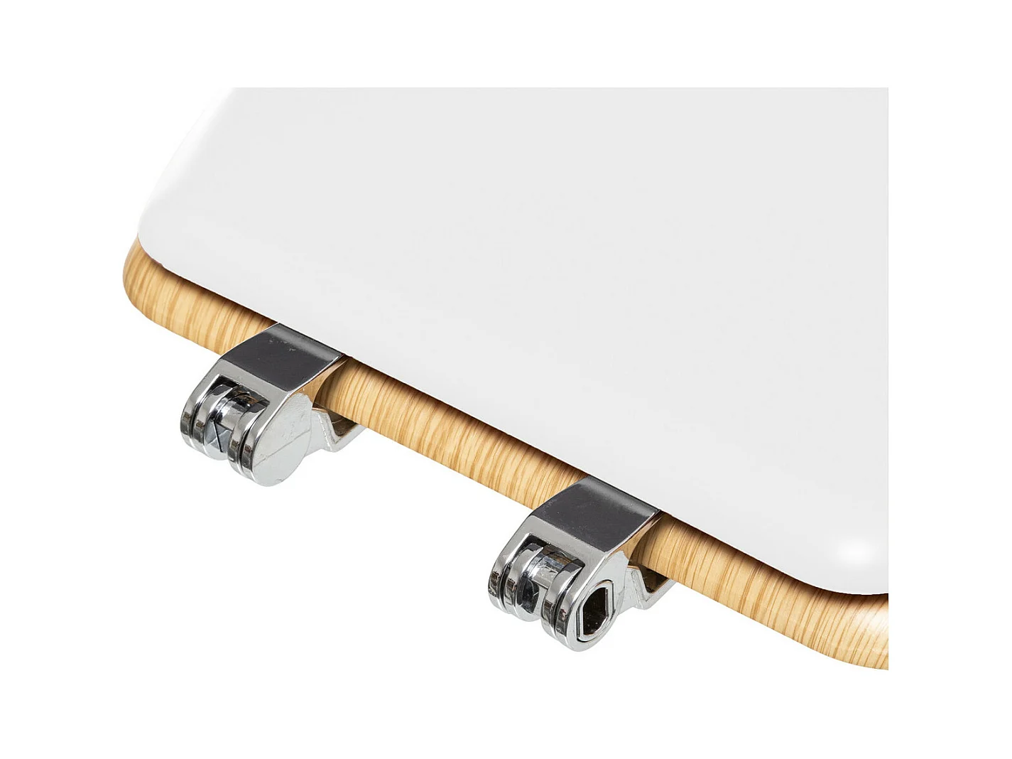 Abattant WC en Bois Blanc et Naturel