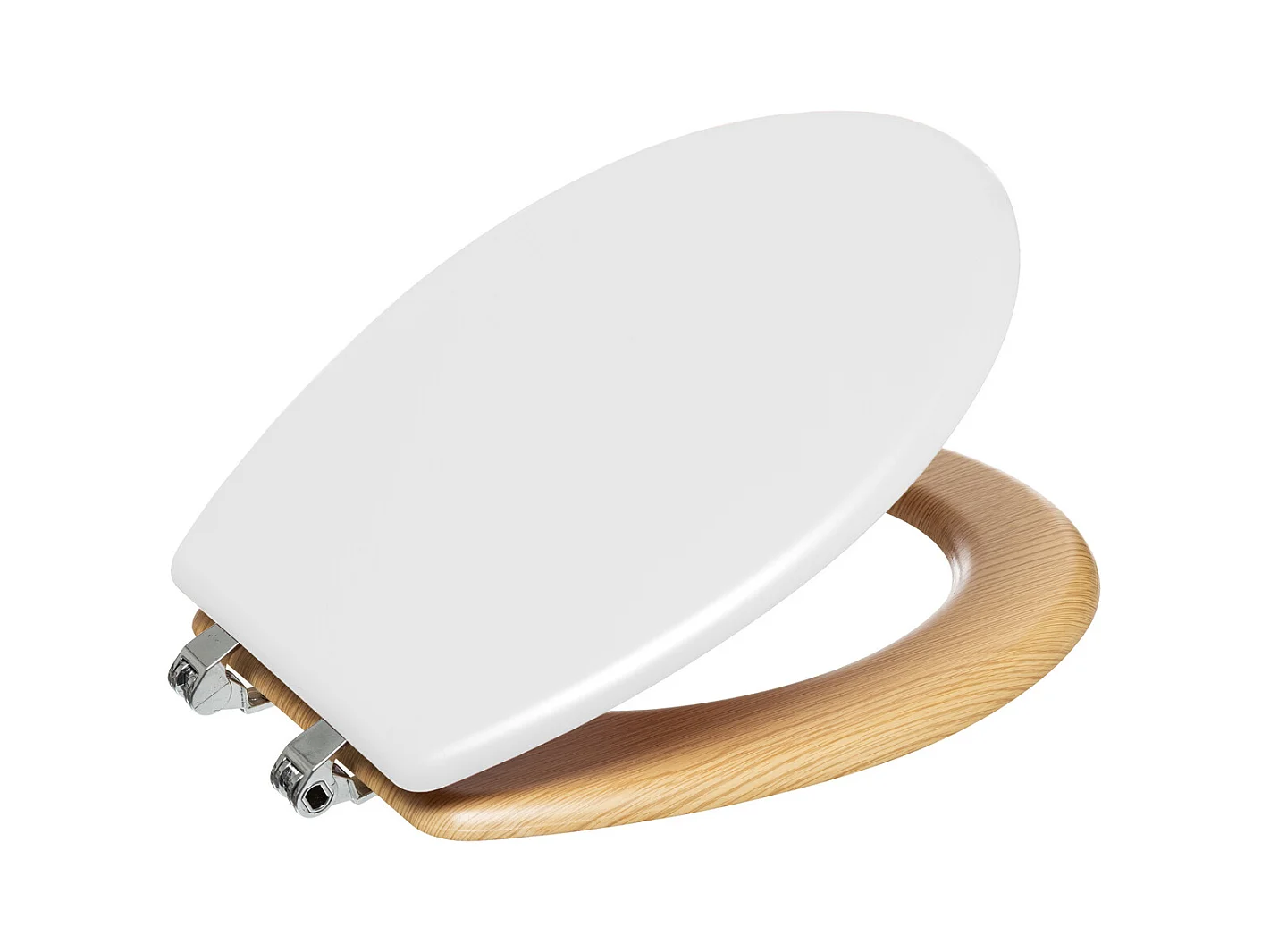 Abattant WC en Bois Blanc et Naturel