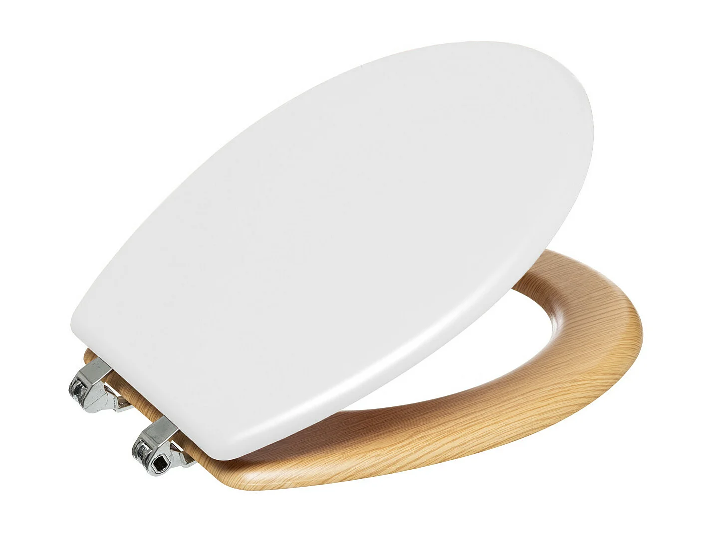 Abattant WC en Bois Blanc et Naturel