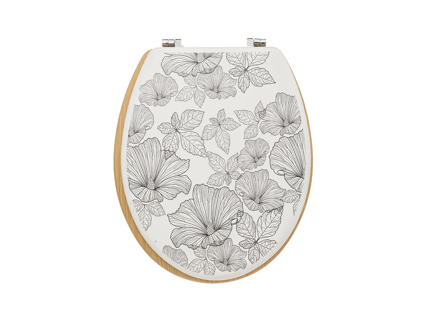 Abattant WC en Bois & Charnières en zinc Déco Blackflora