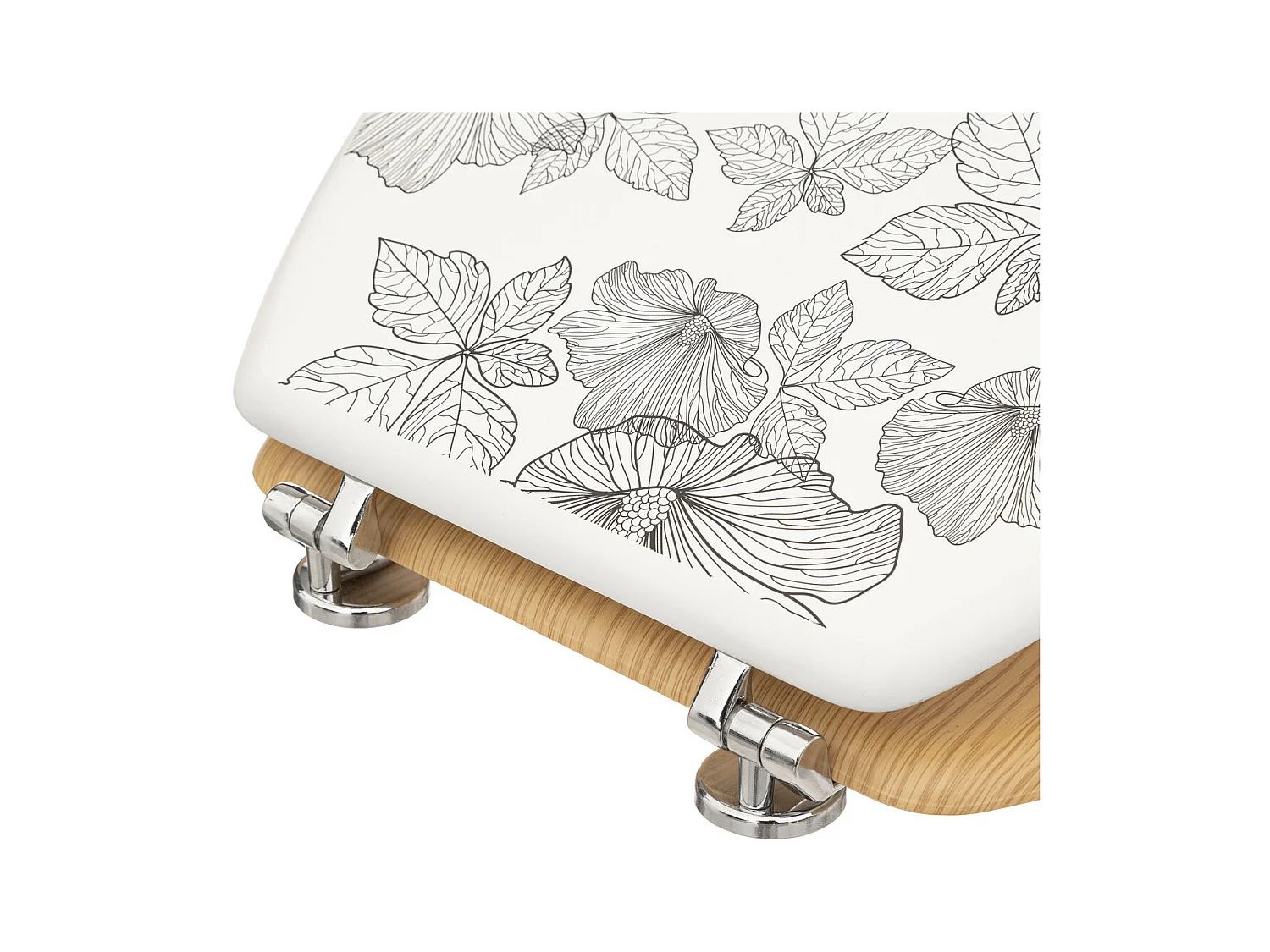 Abattant WC en Bois & Charnières en zinc Déco Blackflora