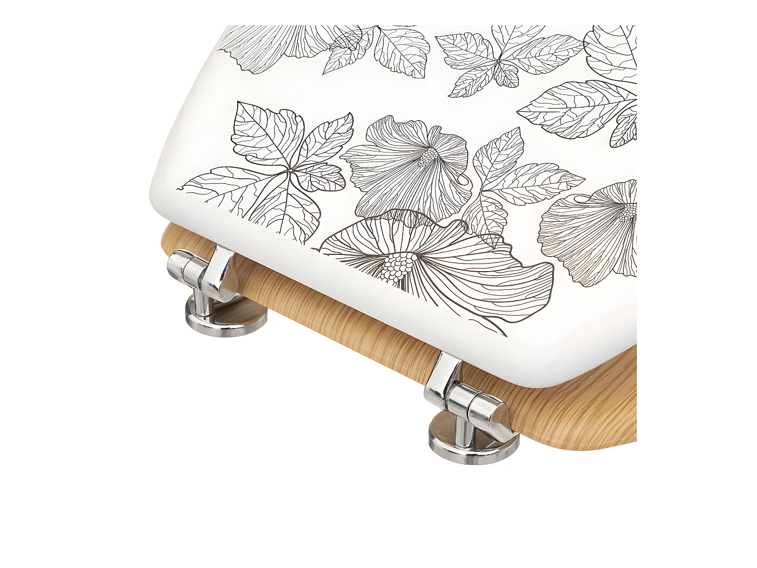 Abattant WC en Bois & Charnières en zinc Déco Blackflora