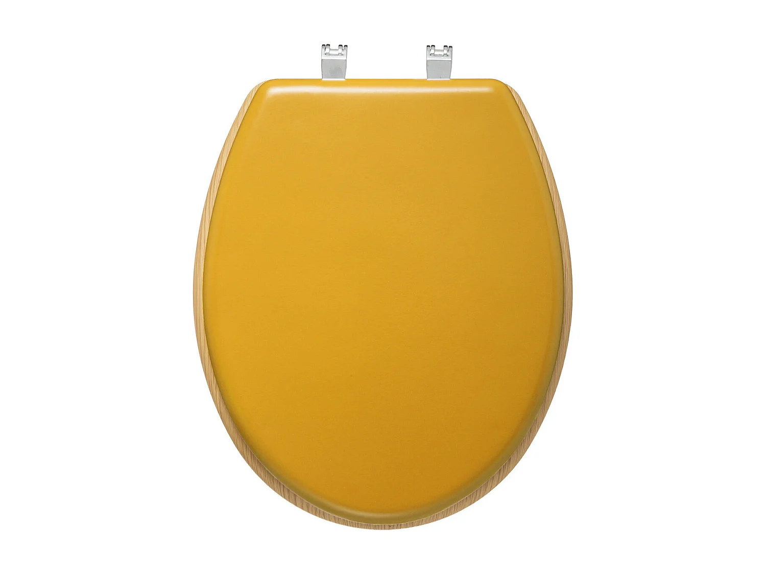 Abattant WC en Bois Jaune moutarde et Naturel