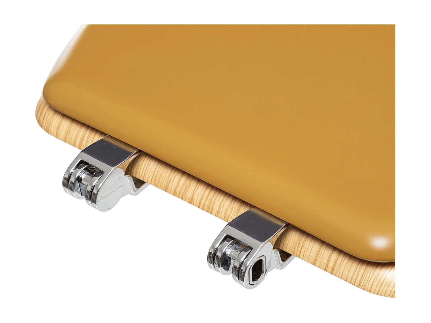 Abattant WC en Bois Jaune moutarde et Naturel