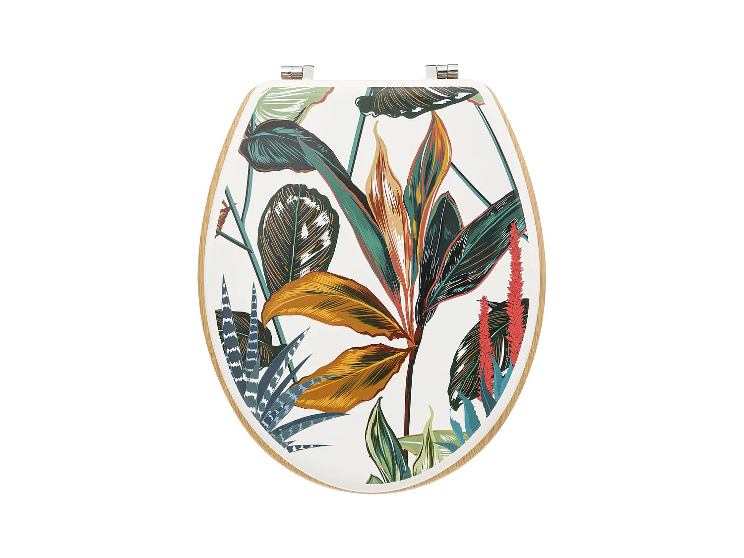 Abattant WC en Bois & Charnières en zinc Déco Palawan