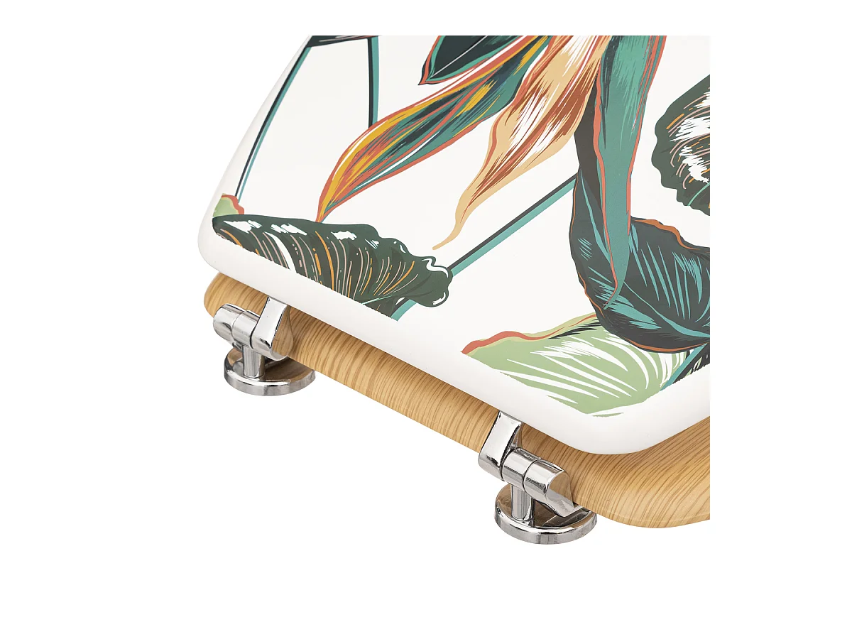 Abattant WC en Bois & Charnières en zinc Déco Palawan