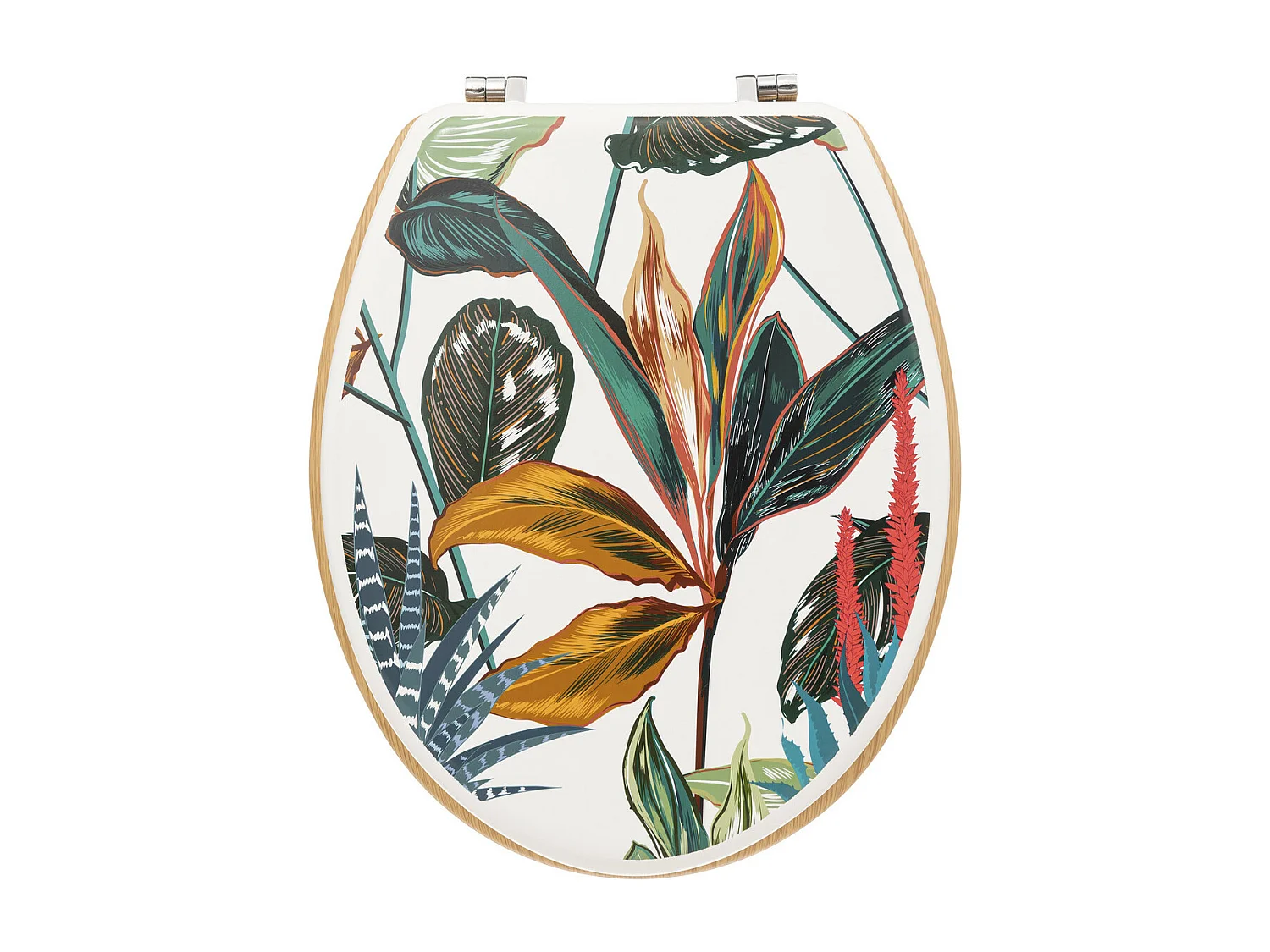 Tapa wc en madera estampado exótico