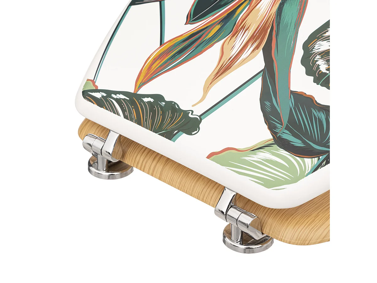 Tapa wc en madera estampado exótico