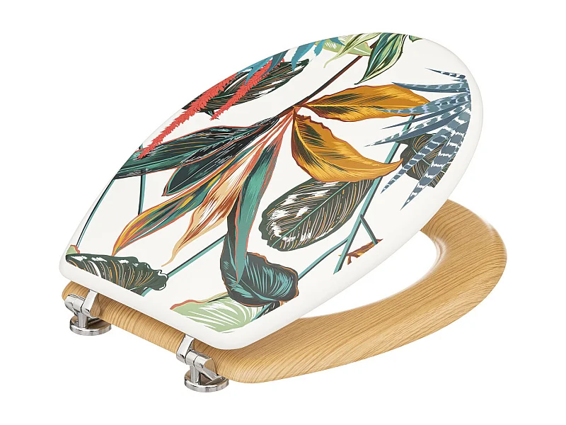 Tapa wc en madera estampado exótico