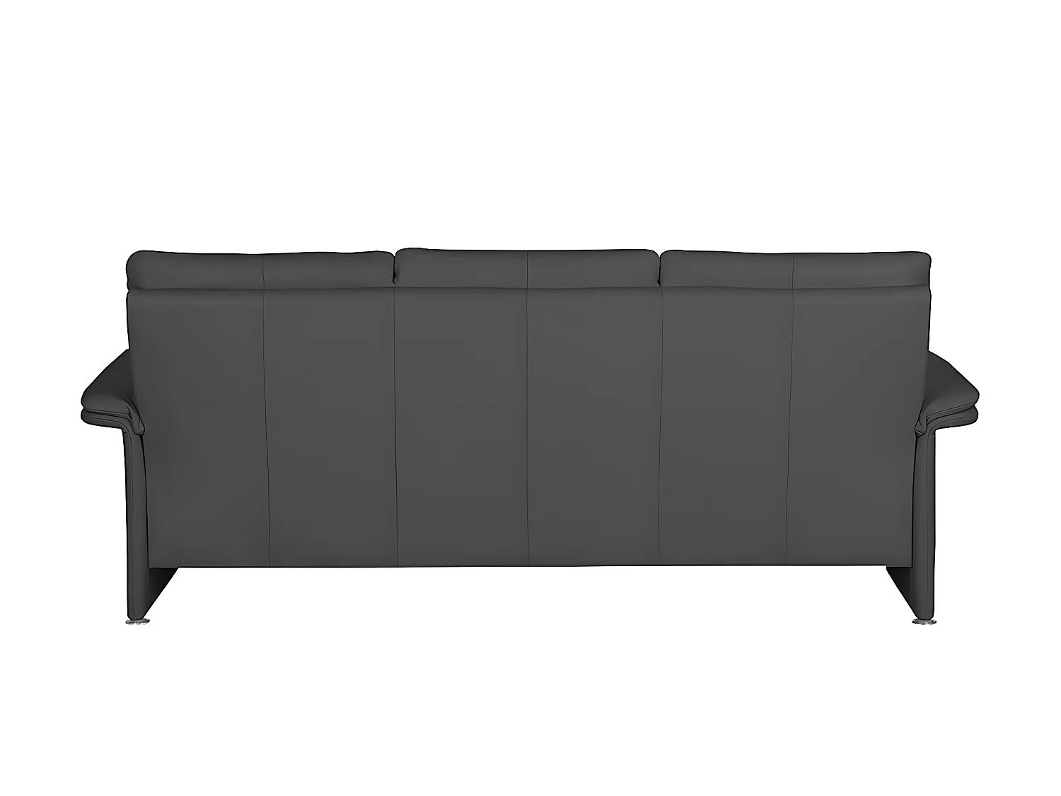 Canapé 3 places en 100% tout cuir italien vachette COMO, noir