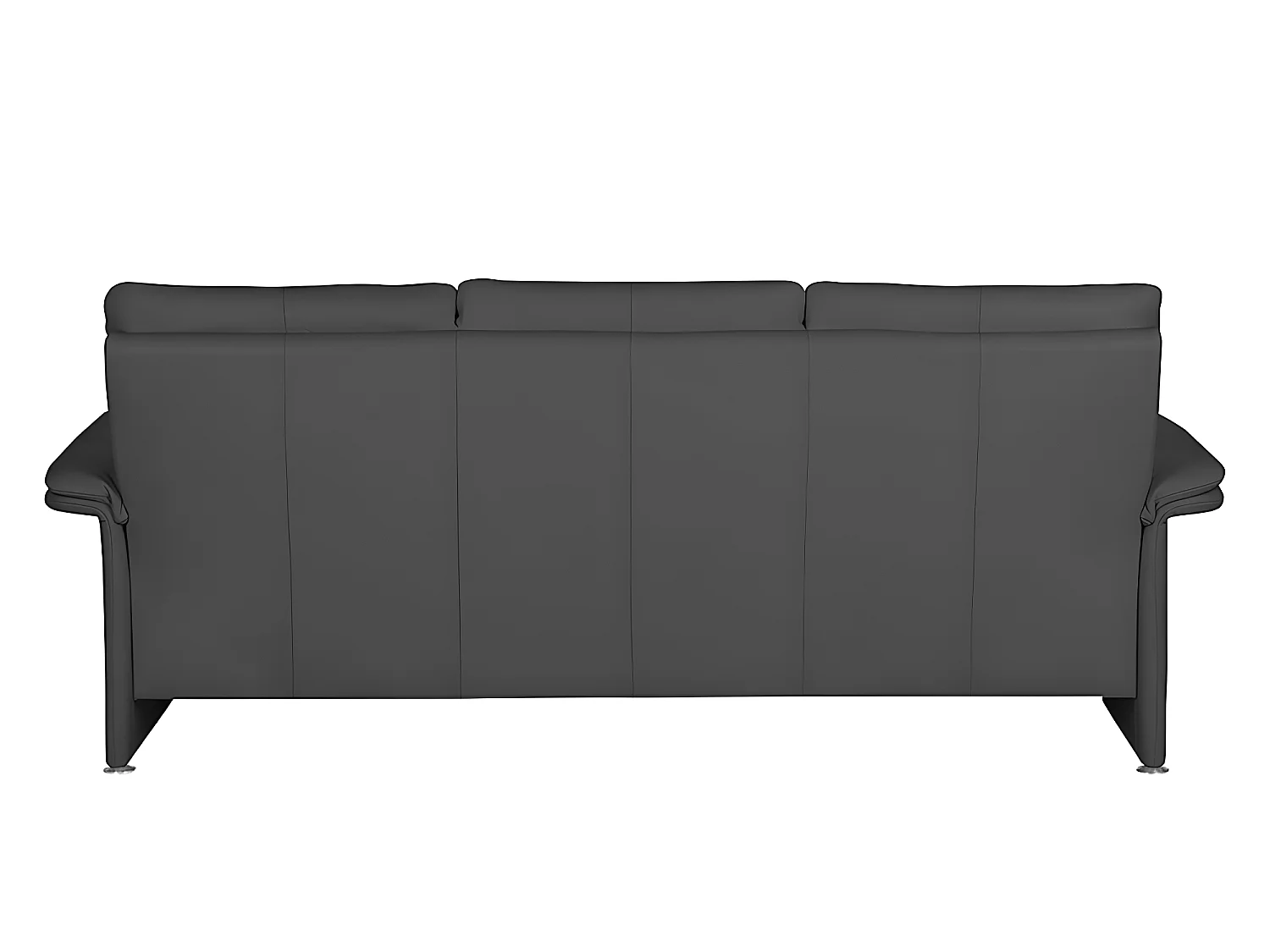 Canapé 3 places en 100% tout cuir italien vachette COMO, noir