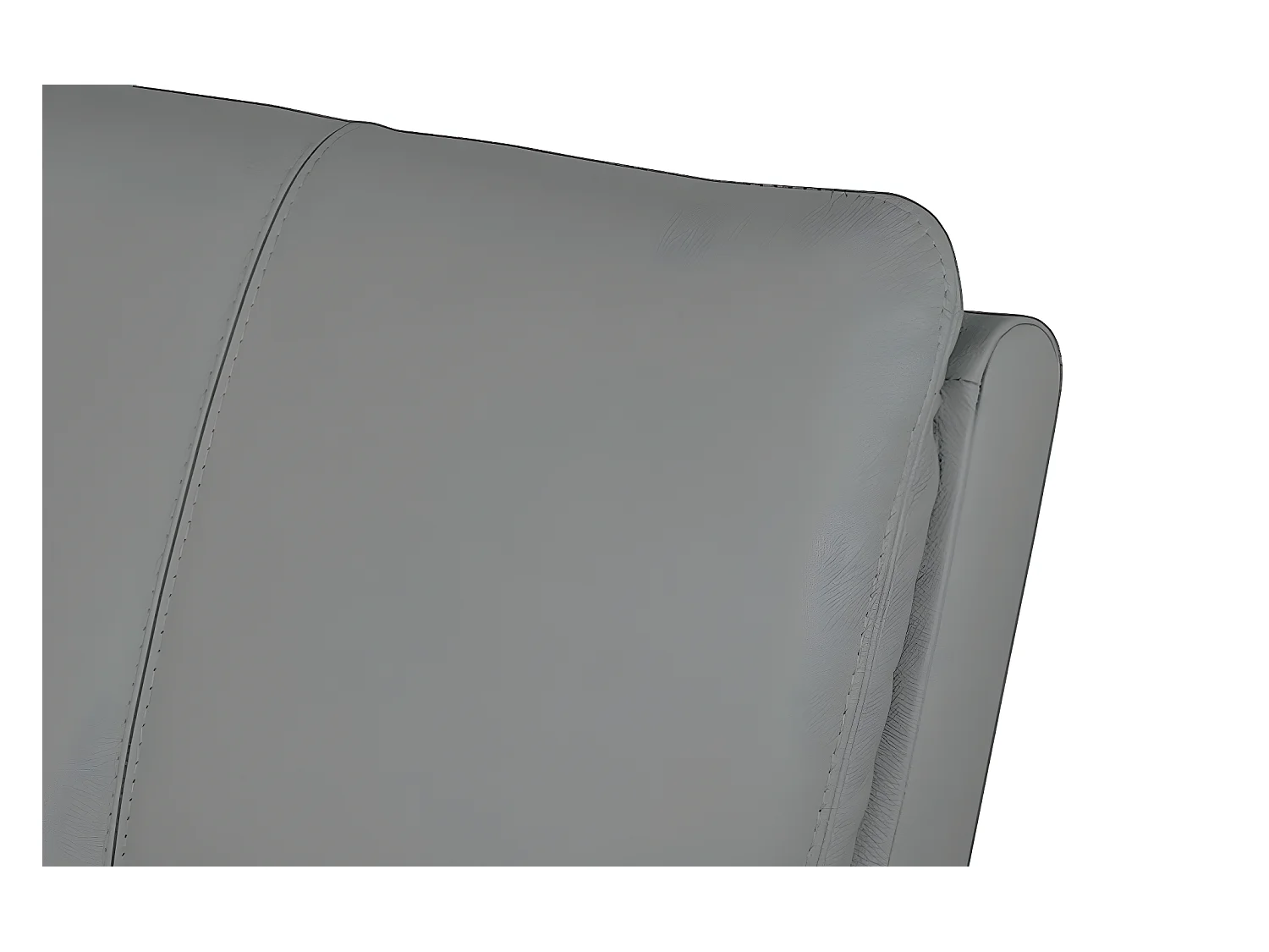 Canapé 2 places en 100% tout cuir italien vachette COMO, gris clair