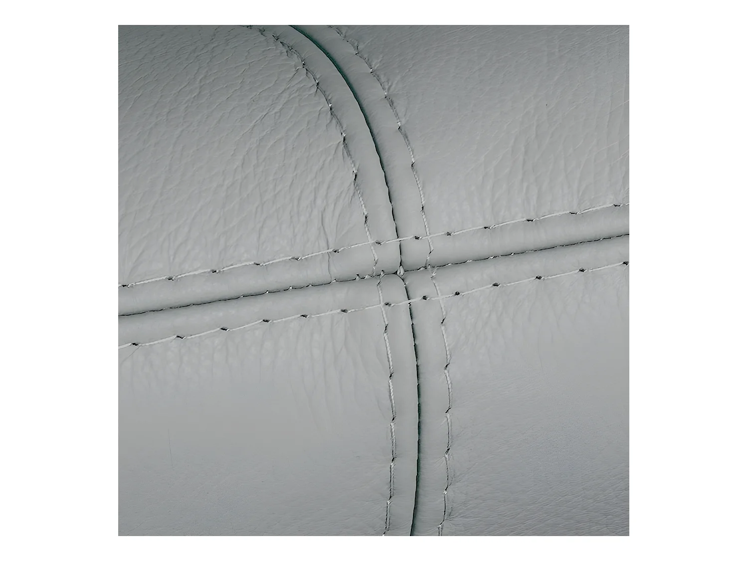 Canapé 2 places en 100% tout cuir italien vachette COMO, gris clair