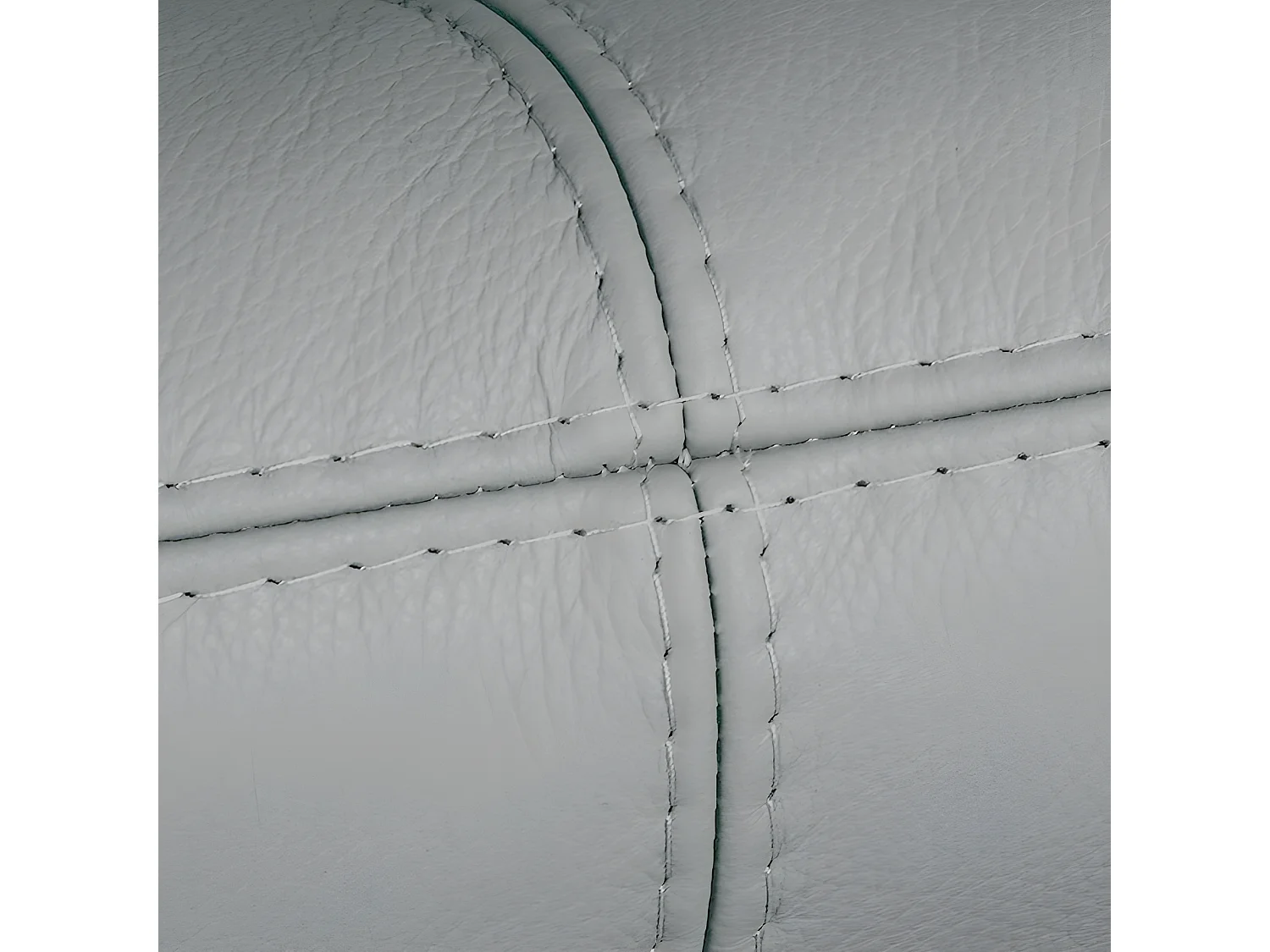 Canapé 2 places en 100% tout cuir italien vachette COMO, gris clair