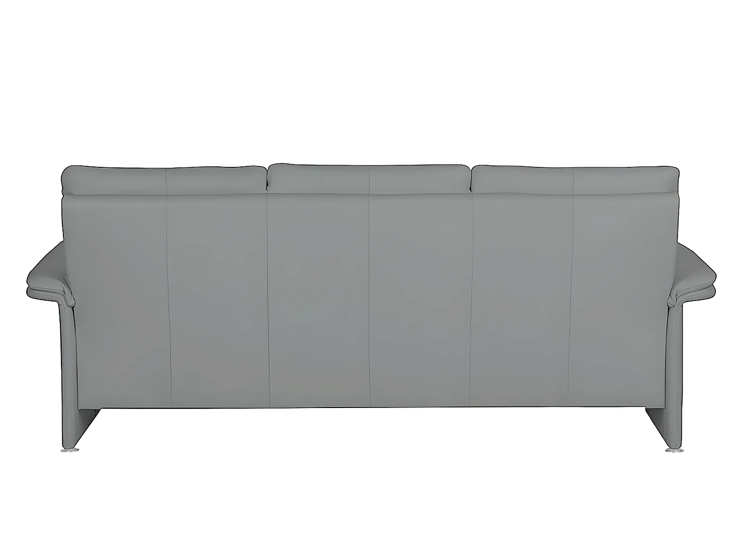 Canapé 3 places en 100% tout cuir italien vachette COMO, gris clair