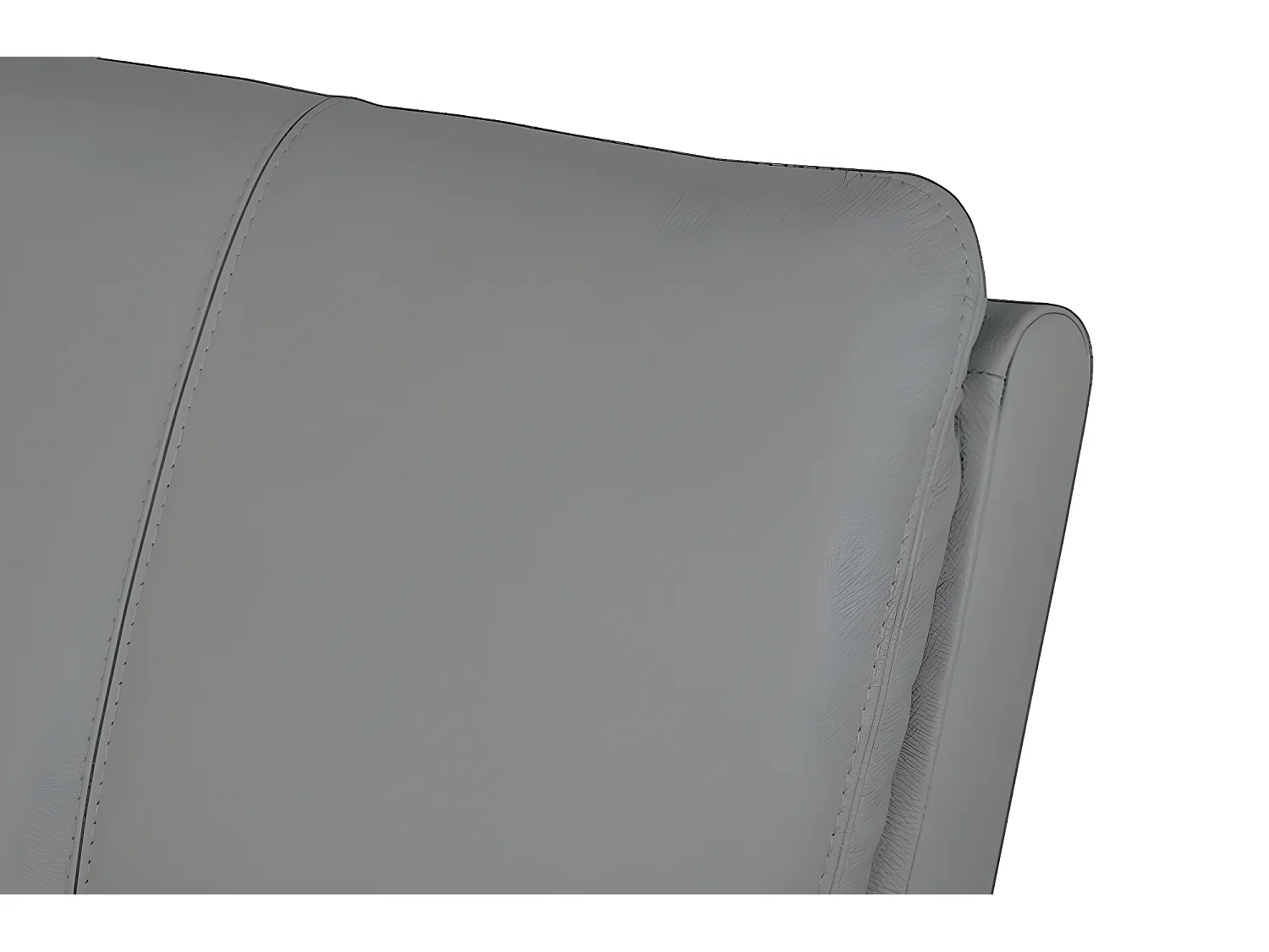 Canapé 3 places en 100% tout cuir italien vachette COMO, gris clair