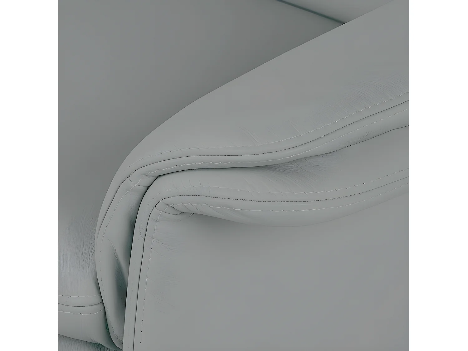 Canapé 3 places en 100% tout cuir italien vachette COMO, gris clair