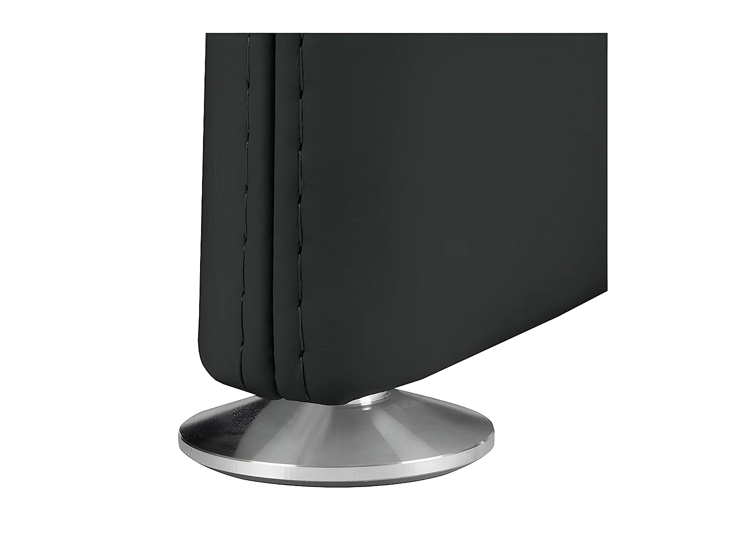 Canapé 2 places en 100% tout cuir italien vachette COMO, noir